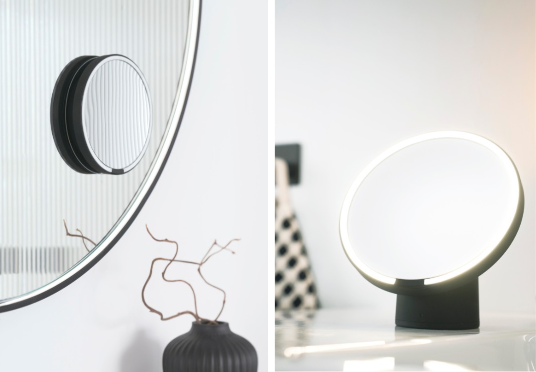 Sminkespeil med forstørrelse