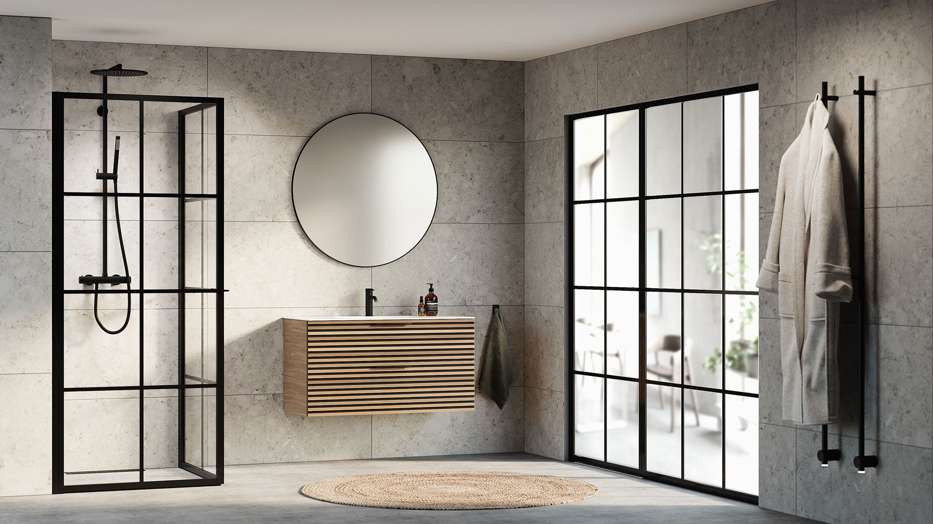 Speilets form påvirker hele badet